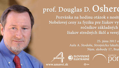 Nositeľ Nobelovej ceny príde na Slovensko